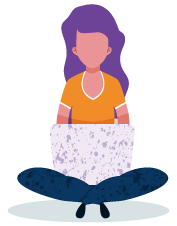 sit woman illustration