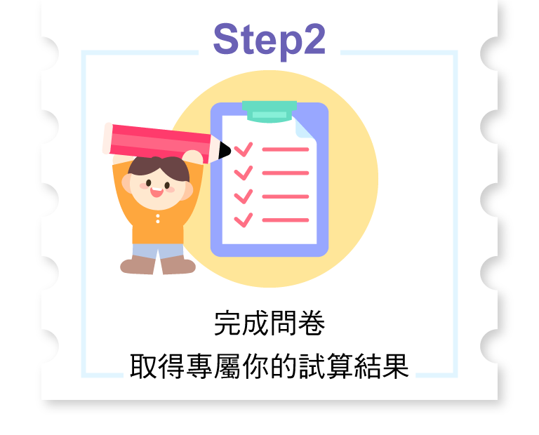 完成問卷取得專屬你的試算結果